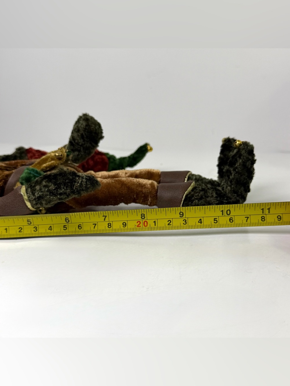 Vintage Christmas Elf Pixie Knee Hugger Shelf Sitter Hanging Ornament Poseable - Picture 13 of 13